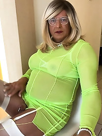 Big breasted shemale mistress gets ready for anything